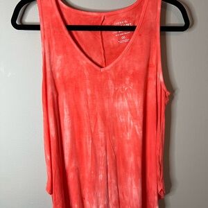 Torrid Vivid Coral Tie-Dye Tank Top